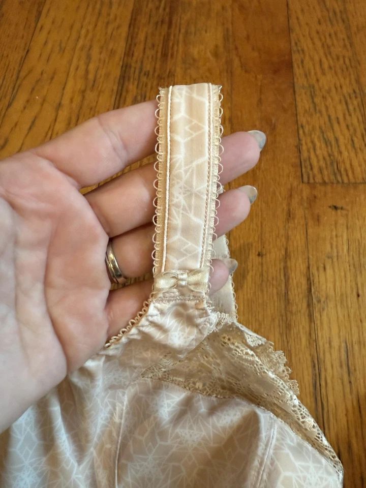 Elomi Kim Bra Womens 38J Beige Cafe Au Lait Underwire Unlined Lace EL4340CAL - Image 4 of 4