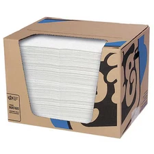 Pig Mat485 Sorbent Pad, 22 Gal, 15 In X 20 In, Oil, White, 200 Pk