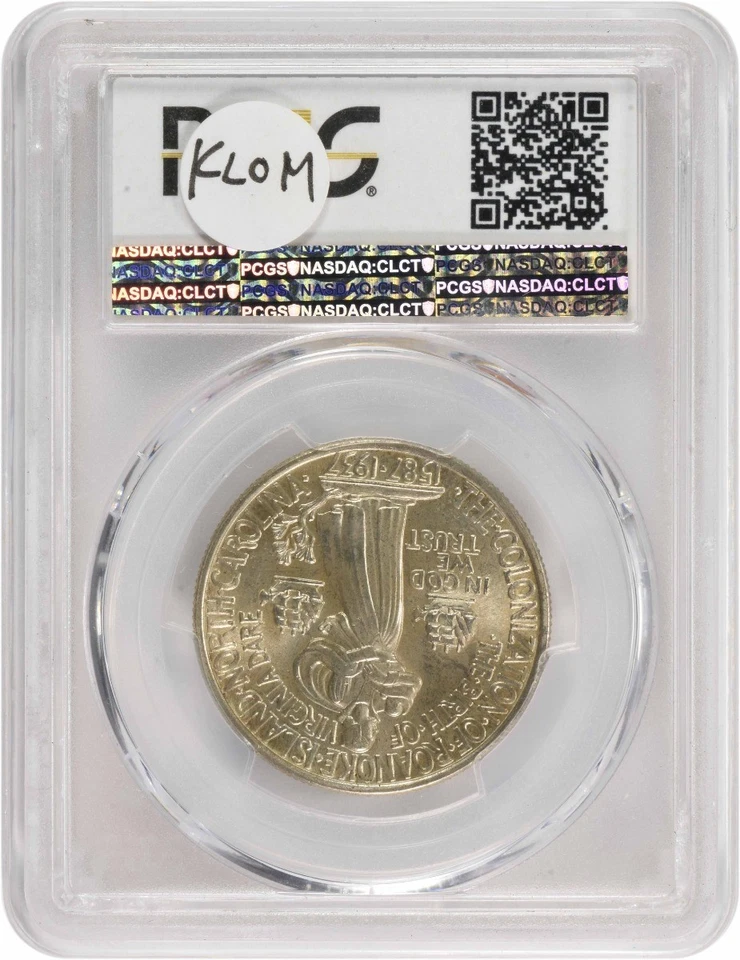 Roanoke Commemorative Silver Half Dollar 1937 MS67 PCGS (CAC) - Image 2 of 4