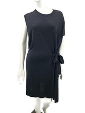 AllSaints Shera Sweater Dress Womens XS Cinder Black Marl 