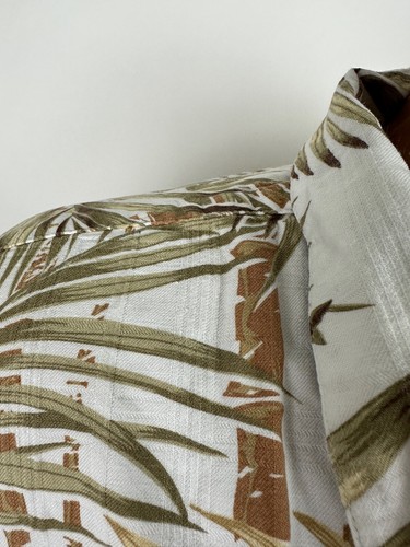 Vintage Rayon Blend Hawaiian Shirt Men 2XL Bamboo Palm Leaf Aloha Boca Classics - Picture 3 of 14