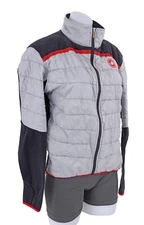 Castelli Cross Pre-Race Insulated Jacket Women XL Silver Road Bike Warm Up Race