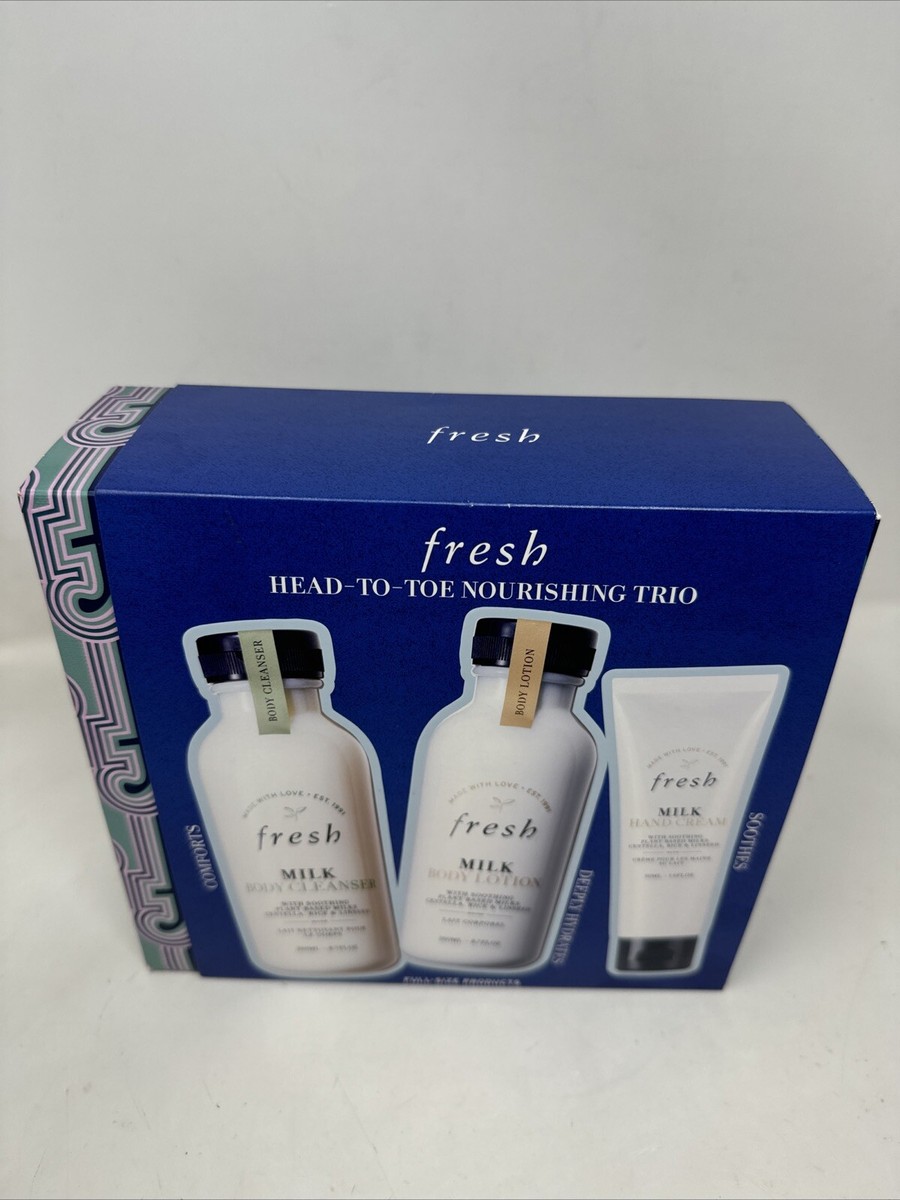 Fresh Milk Body Care Kit for Women 3 Piece Body Cleanser-Body