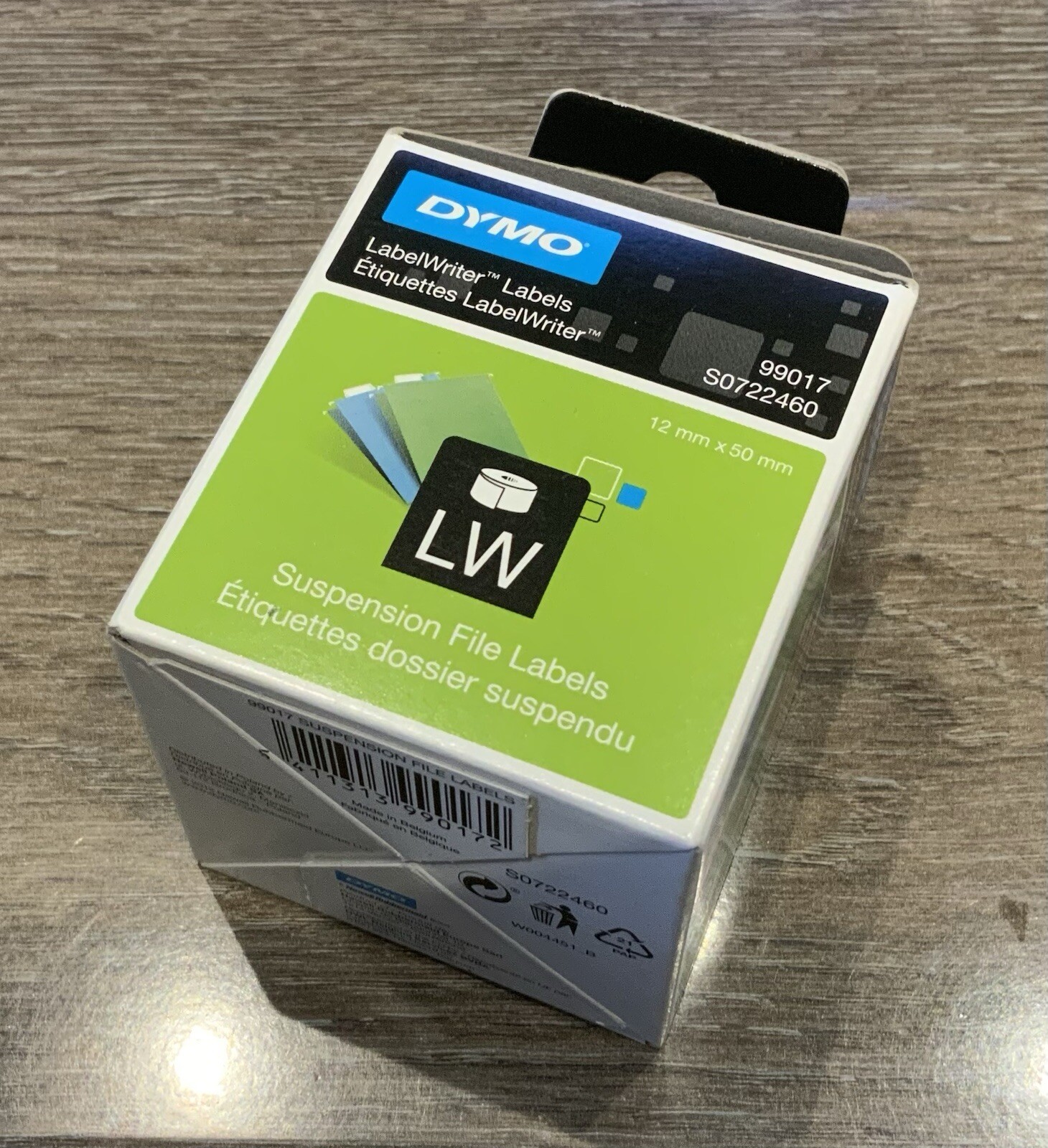 Dymo 99017 Label Writer Suspension File Labels 50mm x 12mm S0722460 - 220 Labels