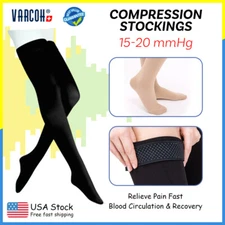 15-20 mmHg Compression Stockings Support Socks Swelling Thigh High Closed Toe