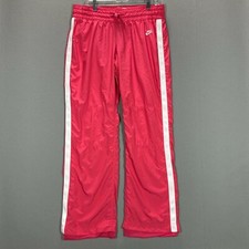 Vintage Nike Sweatpants Size L Womens 90s Y2K Striped Mesh Lined Wide Leg