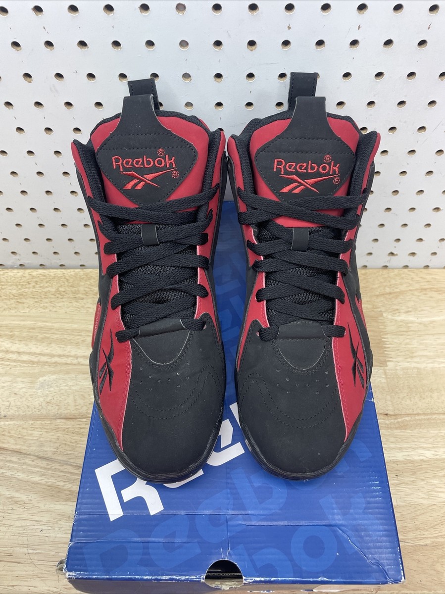 Reebok Kamikaze 2 Mid Flash Red Basketball Sneakers Men's Size 7.5