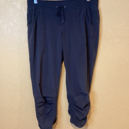 Athleta 'Aspire' Ruched Ankle Joggers Cropped capri joggers, Charcoal Gray, SZ 6