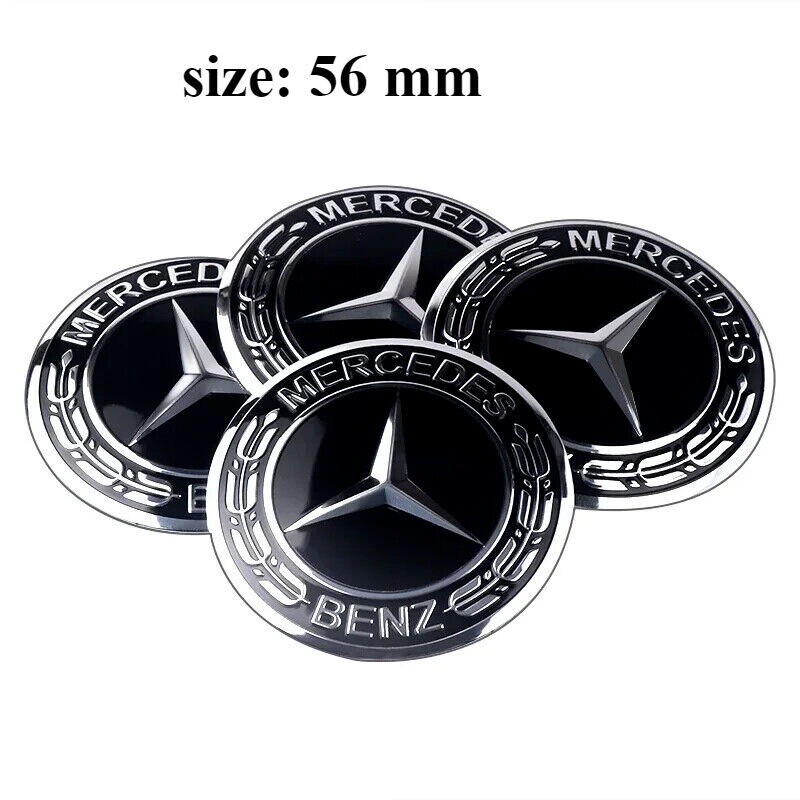 4pcs 56 mm/60mm/65 mm Car Wheel Center Hub Cap Badge Sticker For Merced ...