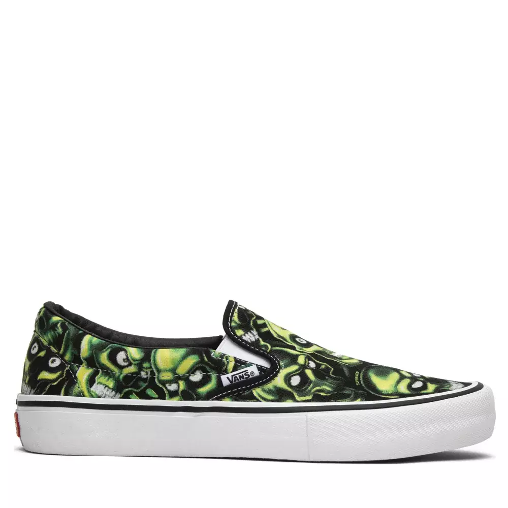 Vans Slip-On Supreme Skull Pile (Green) | eBay