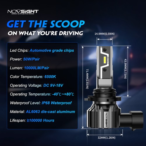 4x 9005 9006 Combo LED Headlight Bulbs Kit High Low Beam Xenon Most Bright White - Picture 10 of 15