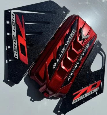 Engine Covers Panels For Corvette C8 2020-2023 POWDER COATED 70th anniversary - Bild 1 von 4