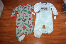 NWT BOYS CARTERS SZ 4 4T PAJAMAS FLEECE ALLIGATOR