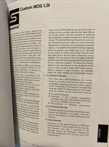 Vintage & selten Synertek 1/1978 Datenkatalog Computer Chip Spezifikation Handbuch Softcover EUC - Bild 10 von 14