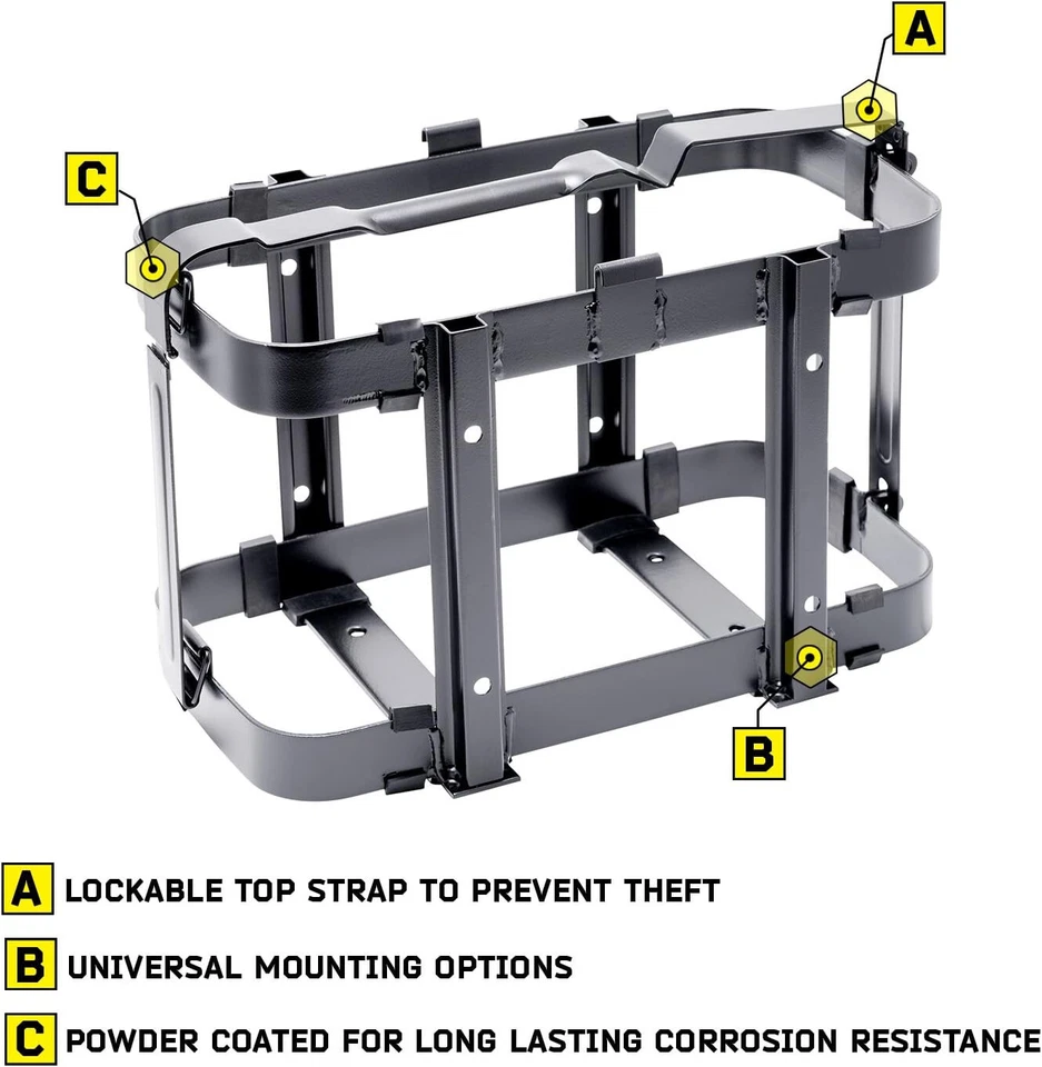 Smittybilt 2798 Jerry Gas Can Holder for truck for Jeep for toyota for Ford - Image 2 of 4