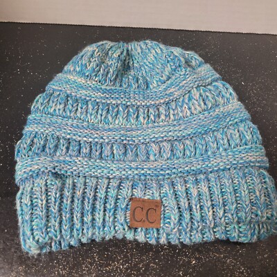 C.C. Womens Teal AcrylicKnit Hat | eBay