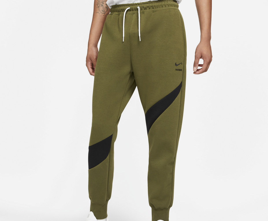 Спортивные брюки Nike Swoosh Tech Fleece Jogger Зеленые DH1023-326 мужских размеров