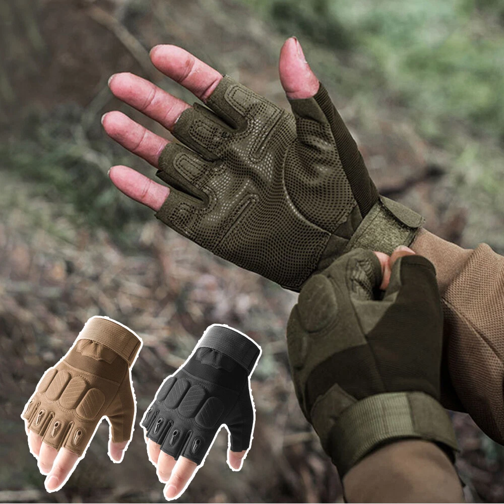 Army Military Work Gloves Tactical Glove Fingerless Combat Hunting