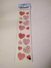 Scrapbooking Stickers PH Slim Valentine Hearts XOXO Love Patterns Red Pink Rpts