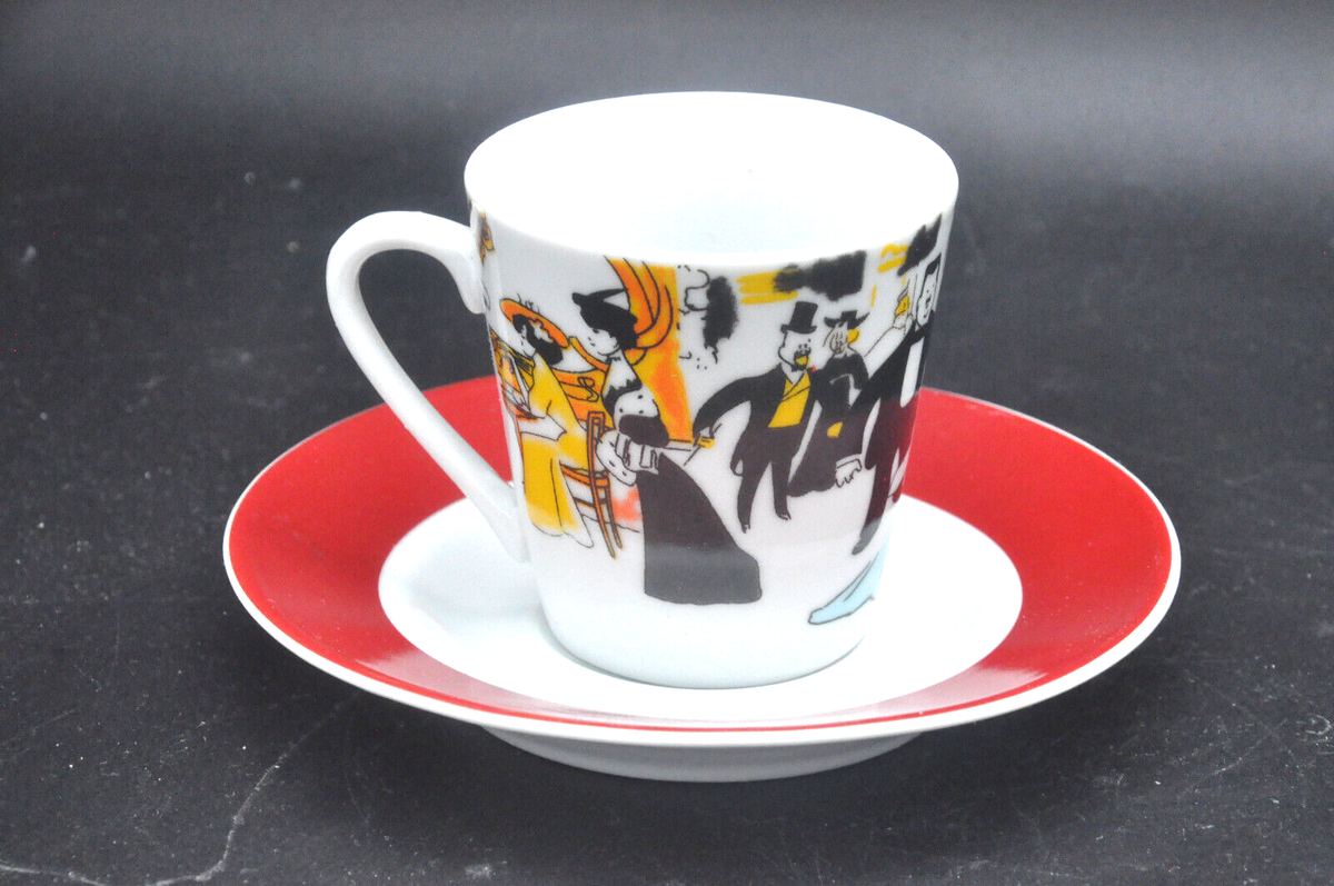 Tasses Et Soucoupes Maxim's – Service Pour 4 – Céramique Vintage