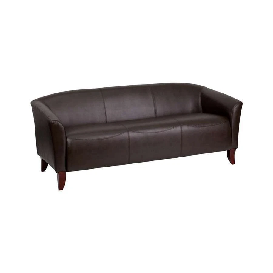 Flash Furniture HERCULES Imperial Series Brown Leather Sofa [111-3-BN-GG]