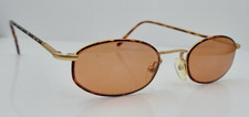 Vintage Advantage Eyewear Tortoise Gold Oval Metal Sunglasses Frames Italy