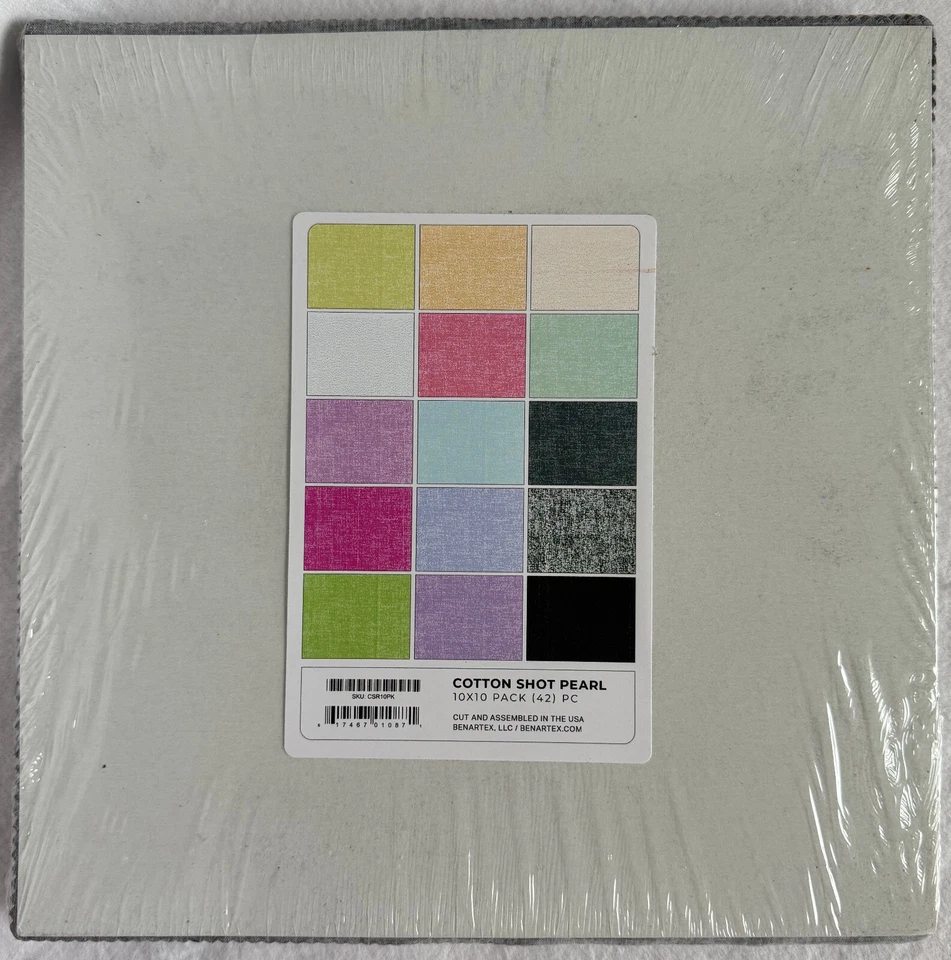 Benartex Amanda Murphy Cotton Shot Pearl Layer Cake 10" Squares Blender Fabric - Image 2 of 4