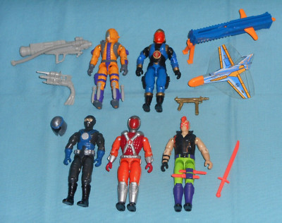 GI G.I. Joe figure lot #569 Cobra Commander Laser Viper Zartan Incinerator Heat
