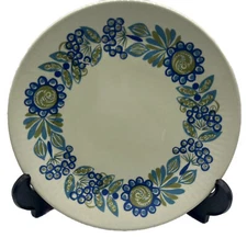 Figgjo TURI DESIGN Tor Viking Blue Floral Salad Dessert Plate NORWAY MCM 8”