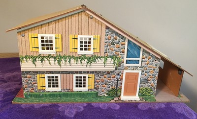 vintage masonite dollhouse