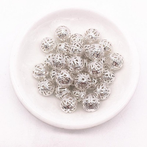 Hollow Ball Metal Beads - 4-10mm Filigree Spacer Bead DIY Jewelry Making Charms - Picture 8 of 30