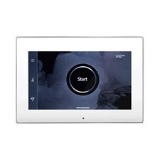 Mr. Steam iSteamX Steam Control Polished Chrome Bezel, Glass White iSteamXWHPC