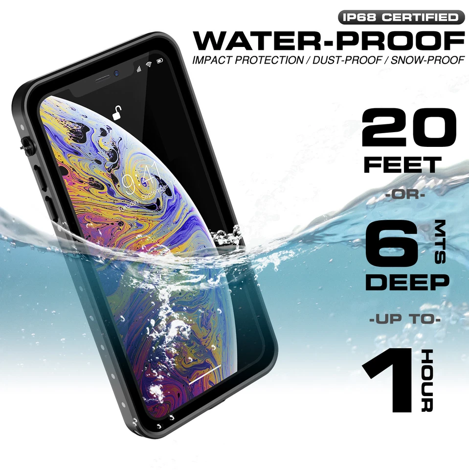 Waterproof Case Shockproof Dirtproof Life Cover For Apple iPhone Xs Max Xr X - Image 2 of 4