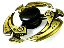 Gold Black Fidget Spinner Toy Kids Adults Boys Girls ADHD Focus Stress Reducer 