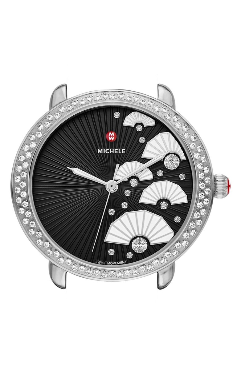 Michele Serein 16 Diamond Fan Diamond Dial Watch | eBay display picture 3