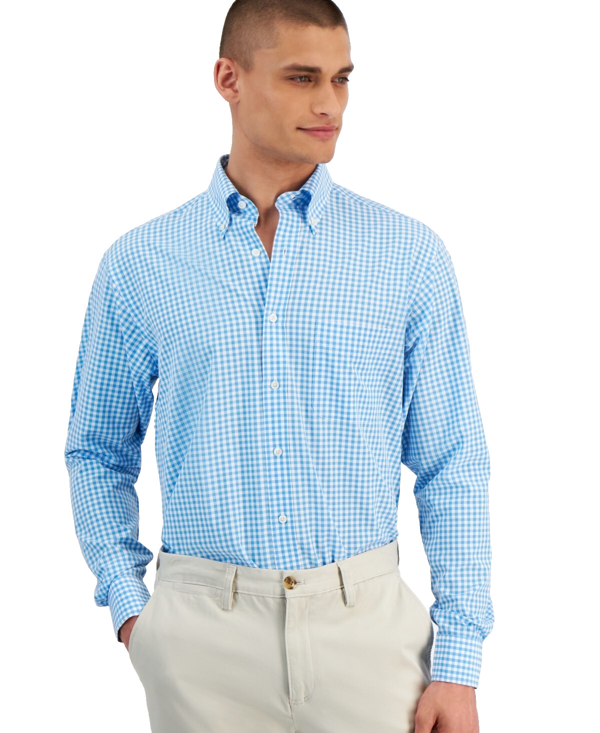 Мужская рубашка Club Room обычного покроя без подкладки темно-синяя XL 175 34-35 7190₽