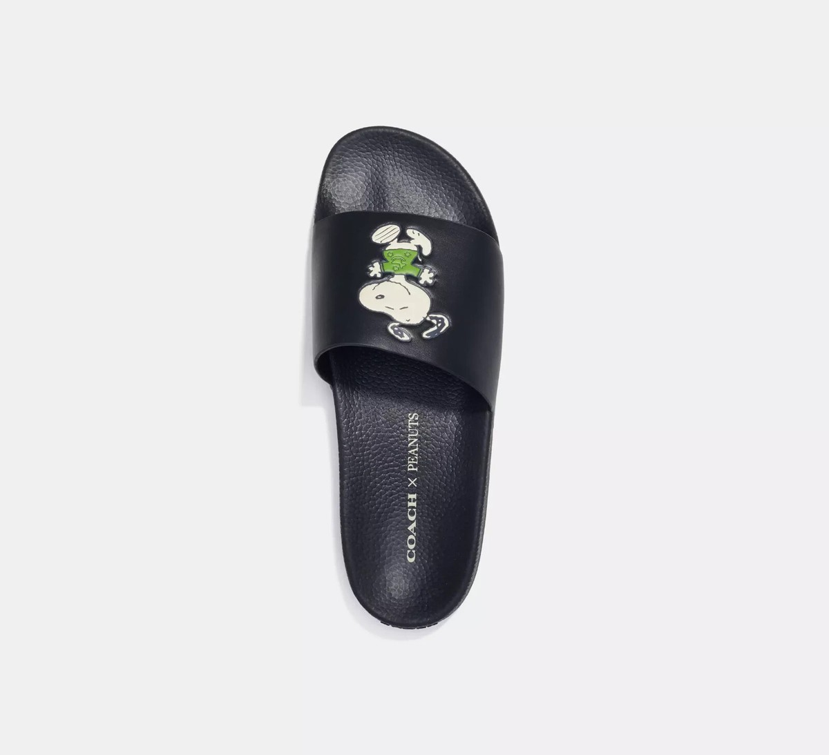 NEW Coach x Peanuts Snoopy Men's Slide Sandal, Size 9, Black