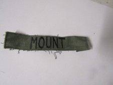 MILITARY PATCH SEW ON NAME TAPE TAG US ARMY COMBAT USED WITH NAME MOUNT