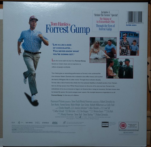 Tom Hanks is Forrest Gump Laser disc klaphoes met 2 schijven - Afbeelding 2 van 2
