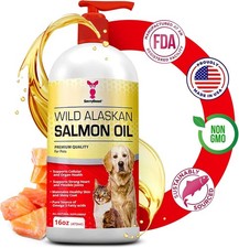 Wild Alaskan Salmon Oil for Dogs, Cats Ferrets Omega-3 Fish