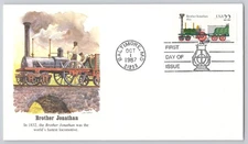 Baltimore, MD Brother Jonathan locomotive First Day of Issue, 1987 22c