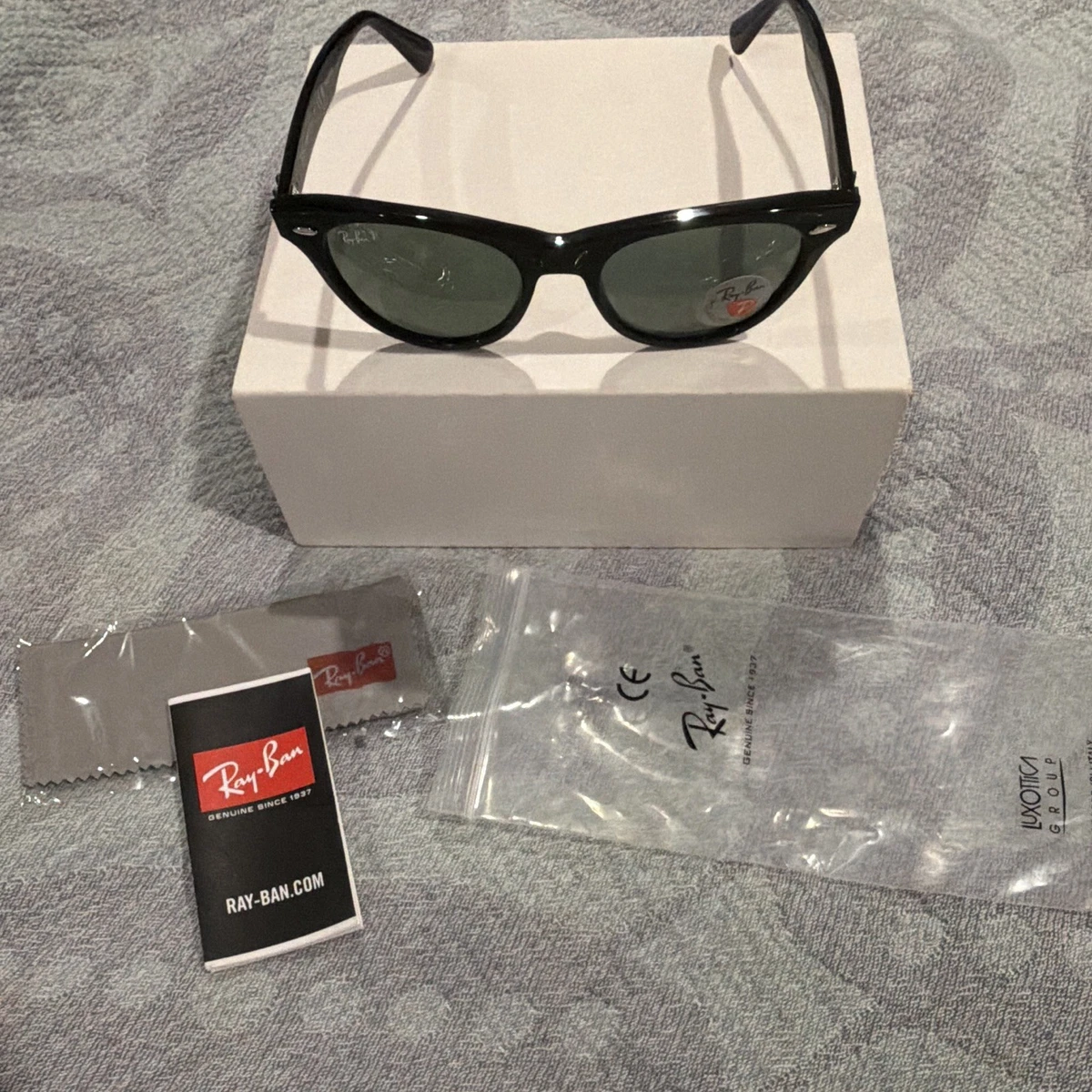 Ray-Ban NWT Women\'s White Cat Eye Sunglasses with Black Case Ray-Ban RB4430 Zena Cat Eye Polarized Women main image 3