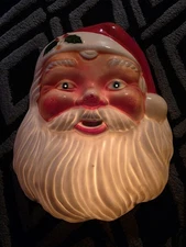 Vintage NOMA Illuminated Santa Clause Head Light Up Wall Hanging