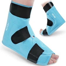 Ankle Ice Pack Wrap for Swelling, Foot Pain Relief, Reusable Gel Ice 1 Pack