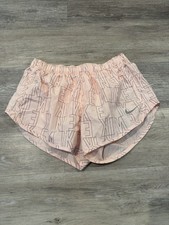 NWT Nike Dri-FIT Tempo Luxe women's running shorts pink w/ all-over NIKE print