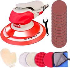 5/6 Inch Pneumatic Orbital Air Sander High-Speed DA Sander for Auto Body/Ideal f