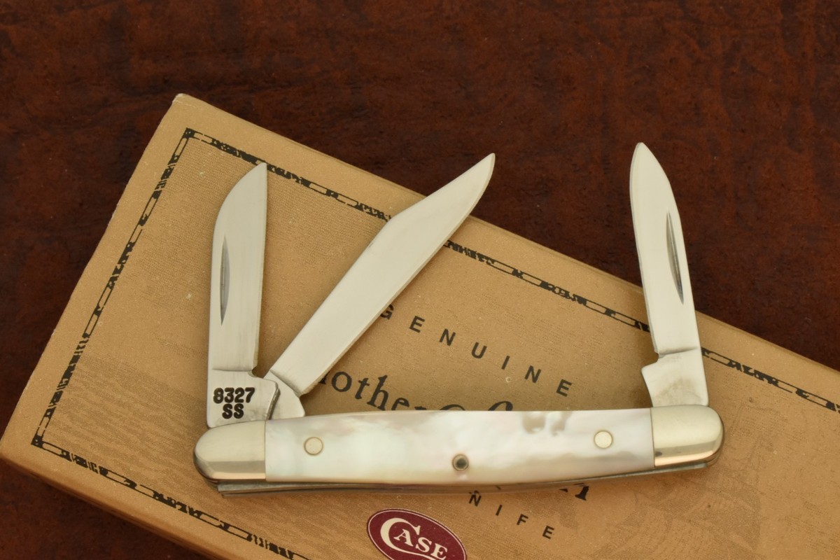 CASE XX USA 3 DOT 1997 MOTHER OF PEARL MINI STOCKMAN KNIFE 8333 SS