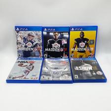 Lot of 6 PS4 Games - Madden 17-19, NBA 2K21, MLB 15 The Show, MLB The Show 18