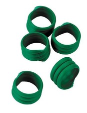 Spiralringe grün Hühnerringe 16 mm  20 Stück für Hühner, Puten, Fasane