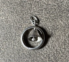 VINTAGE ARTICULATED BELL STERLING SILVER 5/8” CHARM